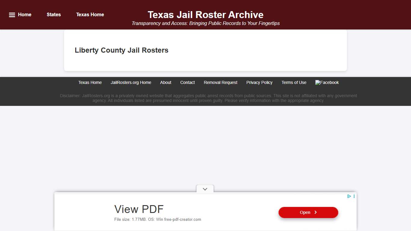 Liberty County - Texas Jail Rosters
